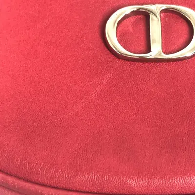 Pre-owned Dior Christian  Red Color Leather Pochette Shoulder Bag ()
