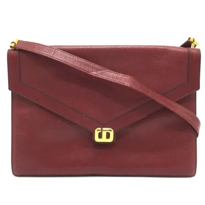 Pre-owned Dior Christian  Red Color Leather Shoulder Bag ()