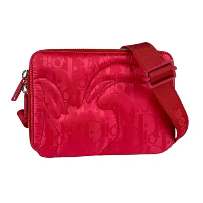 Pre-owned Dior Christian  Red Color Nylon Shoulder Bag ()