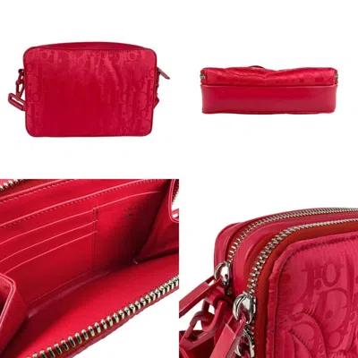 Pre-owned Dior Christian  Red Color Nylon Shoulder Bag ()