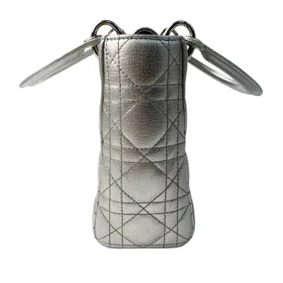Pre-owned Dior Christian  Silver Leather Handbag Shoulder Bag ()