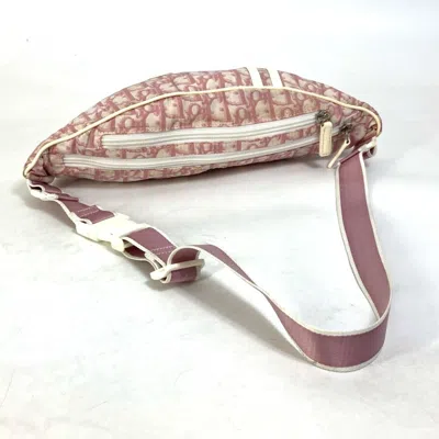 Pre-owned Dior Christian  Trotter Pink White Nylon Fanny Pack Shoulder Bag () In Multi