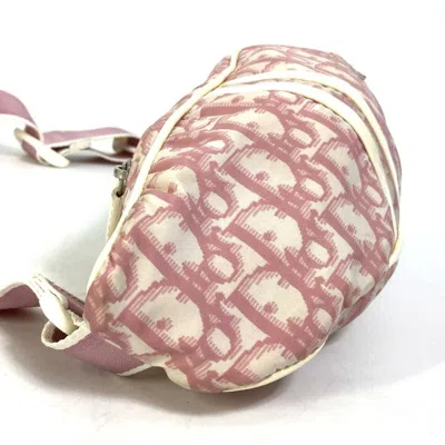 Pre-owned Dior Christian  Trotter Pink White Nylon Fanny Pack Shoulder Bag () In Multi