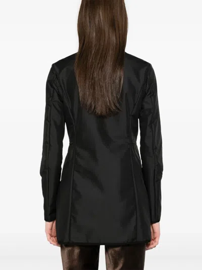 Fay Short Black Polyester Coat In Black