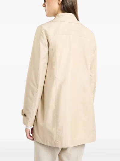Fay Technical Poplin Nude Morning Coat In Neutral
