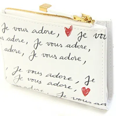 Pre-owned Dior Christian  White Leather Wallet (bi-fold) ()