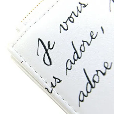 Pre-owned Dior Christian  White Leather Wallet (bi-fold) ()