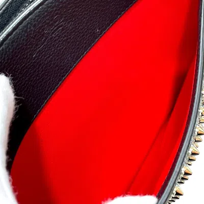 Pre-owned Christian Louboutin Black Leather Clutch Bag ()