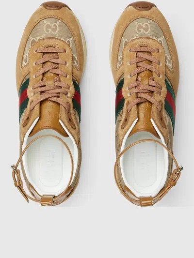Gucci Re-motion Womens Multicolor Sneaker In Brown