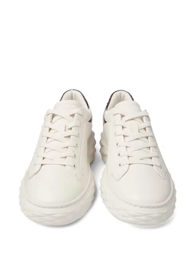 Jimmy Choo Diamond Maxi F Ii Sneakers In White