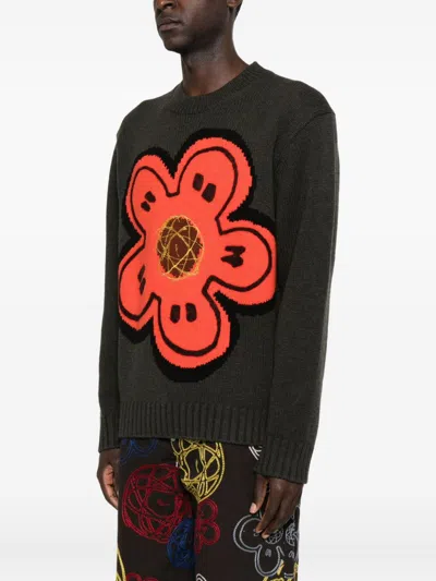 Kenzo Sweater With Boke Flower In Black