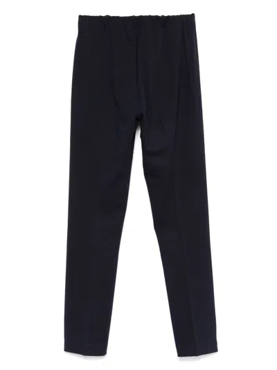 Le Tricot Perugia Blue Cashmere Trousers In Blue