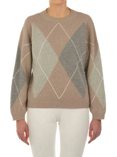 Le Tricot Perugia Multicolor Wool Blend Pullover In Multi