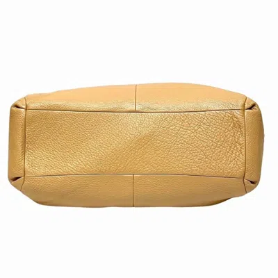 Pre-owned Coach Beige Leather Tote Bag () In Sand