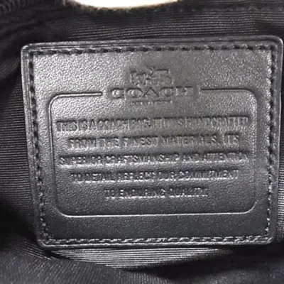 Pre-owned Coach Black Canvas Leather Handbag Shoulder Bag ()