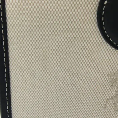 Pre-owned Coach Black Cream Canvas Handbag Shoulder Bag ()