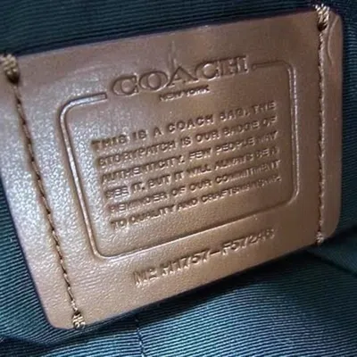 Pre-owned Coach Black Gray Canvas Leather Tote Bag () In Multi