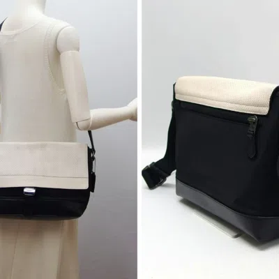 Pre-owned Coach Black Ivory Nylon Leather Shoulder Bag () In Multi