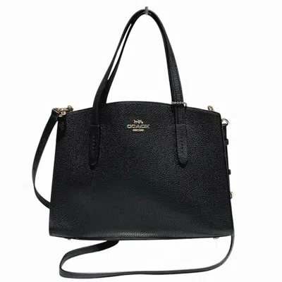 Pre-owned Coach Black Leather Handbag Shoulder Bag ()