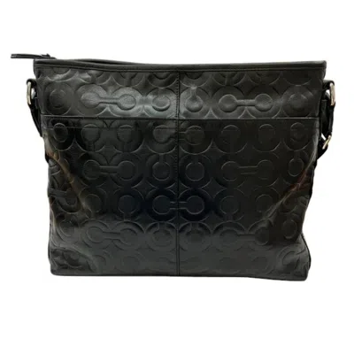 Pre-owned Coach Black Leather Shoulder Bag ()