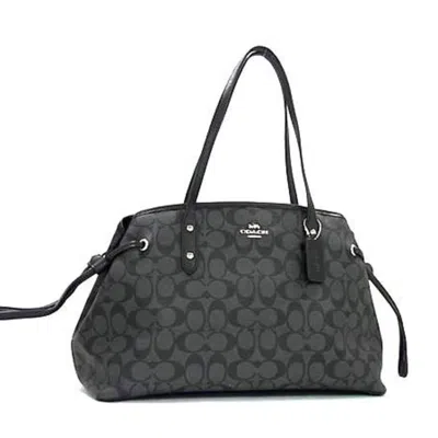 Pre-owned Coach Black Pvc Leather Handbag Shoulder Bag Tote Bag ()