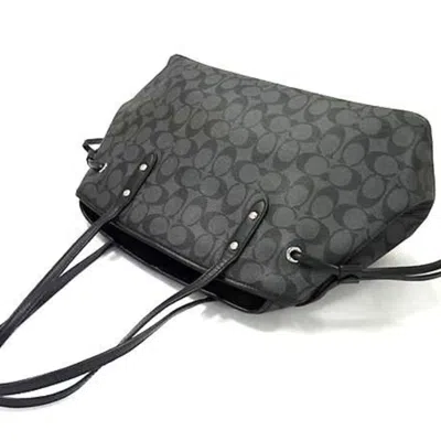 Pre-owned Coach Black Pvc Leather Handbag Shoulder Bag Tote Bag ()