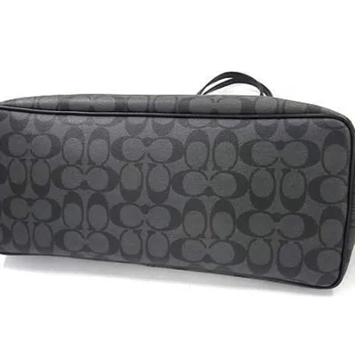 Pre-owned Coach Black Pvc Leather Handbag Shoulder Bag Tote Bag ()