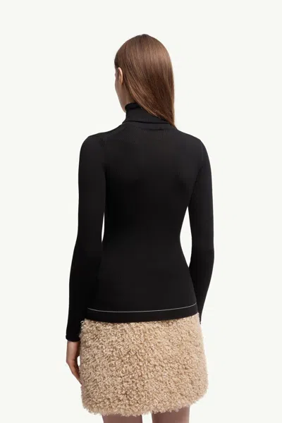 Moncler Sweater With A Turtleneck In Wool In Black