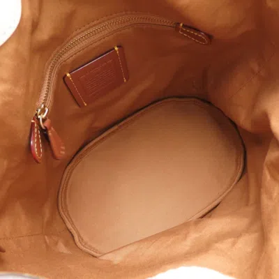 Pre-owned Coach Blue White Canvas Leather Shoulder Bag () In Multi