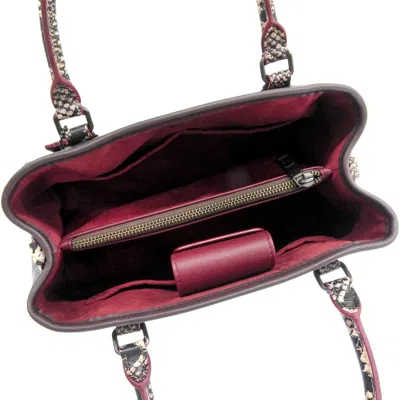 Pre-owned Coach Bordeaux Brown Red Color Pvc Handbag Shoulder Bag ()