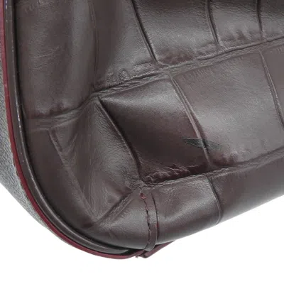 Pre-owned Coach Bordeaux Brown Red Color Pvc Handbag Shoulder Bag ()