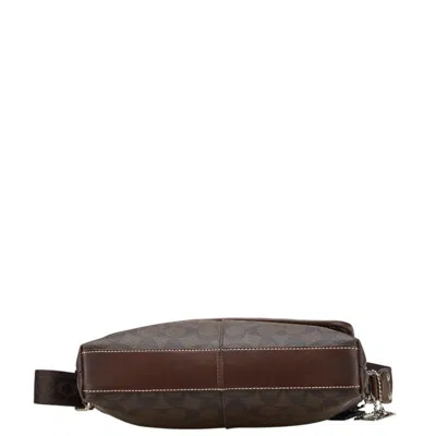 Pre-owned Coach Brown Leather Pvc Shoulder Bag ()