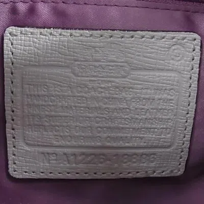 Pre-owned Coach Gold Ivory Leather Canvas Handbag Shoulder Bag Tote Bag ()