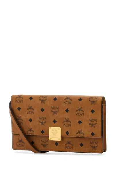 Mcm Aren Wallet With Shoulder Strap In Brown