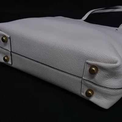 Pre-owned Coach Ivory Leather Tote Bag () In White