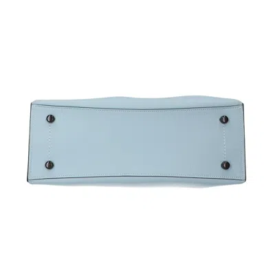 Pre-owned Coach Mint Blue Leather Tote Bag ()