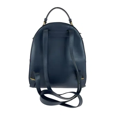 Pre-owned Coach Navy Leather Backpack () In Blue
