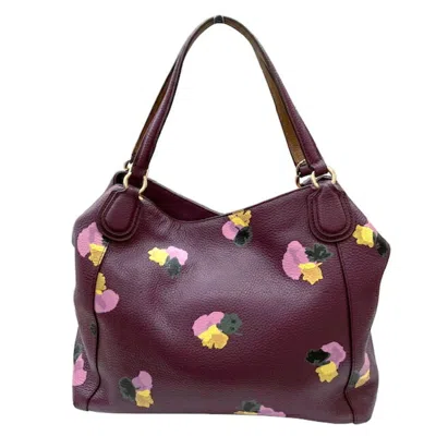 Pre-owned Coach Purple Leather Handbag Shoulder Bag ()