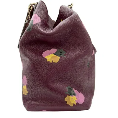 Pre-owned Coach Purple Leather Handbag Shoulder Bag ()