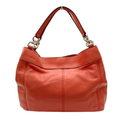 Pre-owned Coach Red Color Leather Handbag Shoulder Bag ()