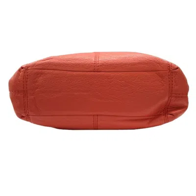 Pre-owned Coach Red Color Leather Handbag Shoulder Bag ()