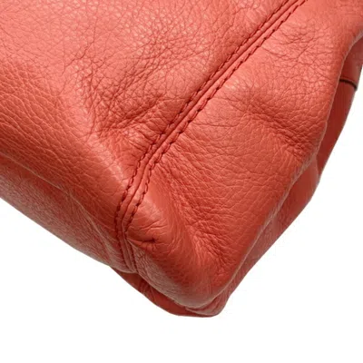 Pre-owned Coach Red Color Leather Handbag Shoulder Bag ()