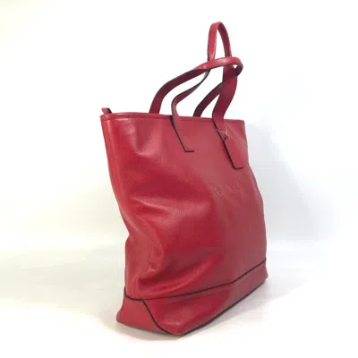 Pre-owned Coach Red Color Leather Shoulder Bag Tote Bag ()