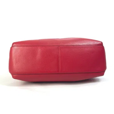 Pre-owned Coach Red Color Leather Shoulder Bag Tote Bag ()