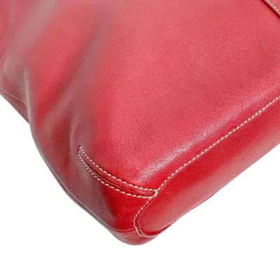 Pre-owned Coach Red Color Leather Shoulder Bag Tote Bag ()