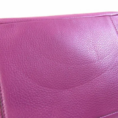 Pre-owned Coach Signature Beige Purple Signature Line Tote Bag () In Multi