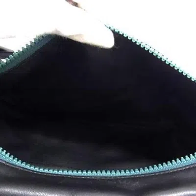 Pre-owned Coach Signature Black Brown Pvc Leather Fanny Pack Sling Bag () In Multi