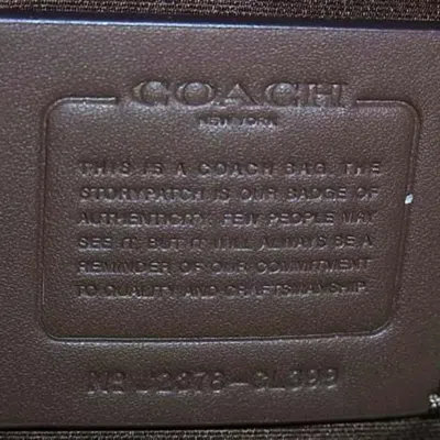 Pre-owned Coach Signature Brown Pvc Leather Handbag Shoulder Bag Tote Bag ()