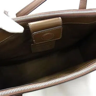 Pre-owned Coach Signature Brown Pvc Leather Handbag Shoulder Bag Tote Bag ()
