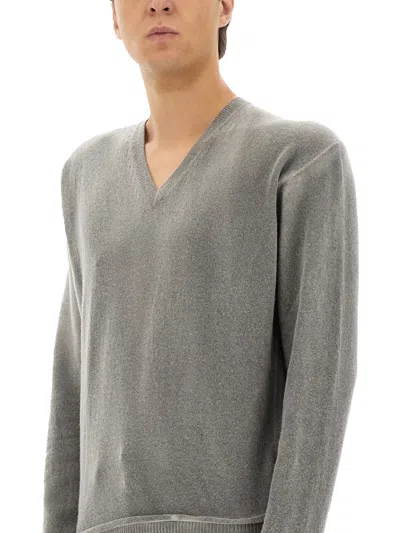 Our Legacy Parallel Sweater In Wool With V-neck In Gray